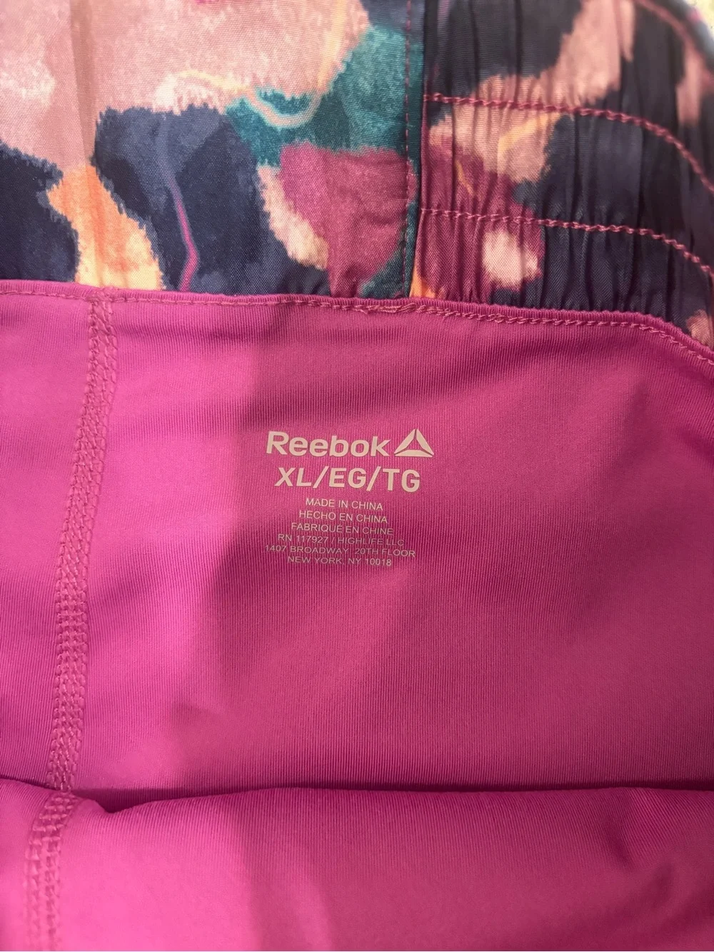 Bundle Gray Athletic Shorts and Pink, Teal & Orange Floral shorts- Reebok/Avia